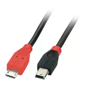 Lindy USB 2.0 Cable Micro-B/ Mini-B OTG 0.5m