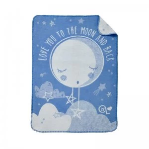 Clair de Lune Over the Moon Fleece Blanket