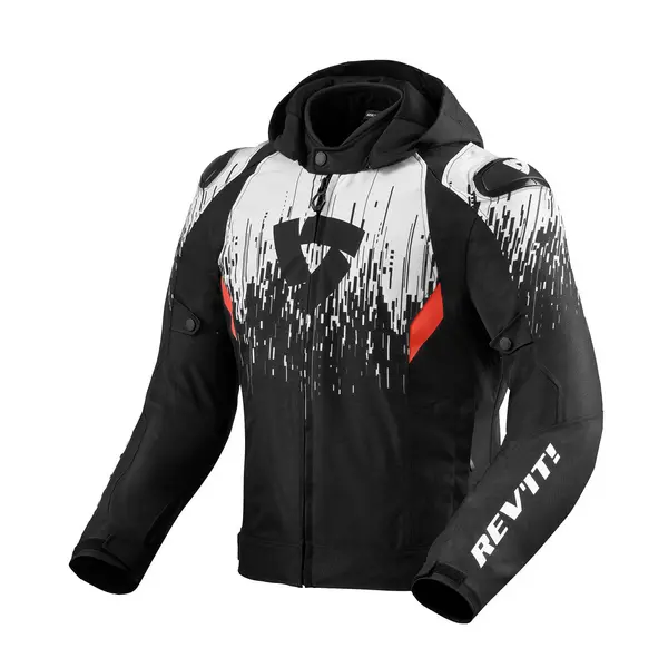 REV'IT! Quantum 2 H2O Jacket Black White Size S