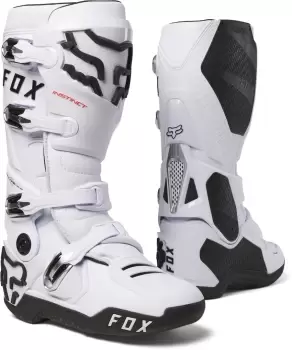 FOX Instinct Motocross Boots, white, Size 45, white, Size 45