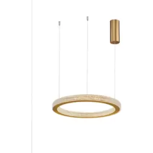 Merano - Cincinnati Integrated LED Pendant Ceiling Light Antique Gold Brass Aluminium LED 40W 2139Lm 3000K