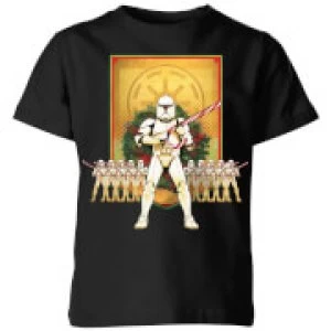 Star Wars Candy Cane Stormtroopers Kids Christmas T-Shirt - Black - 5-6 Years