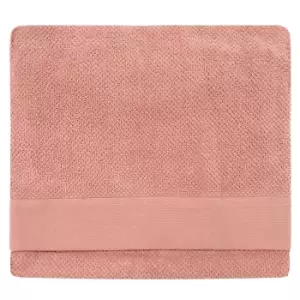 Textured Weave Bath Sheet Blush