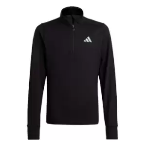 adidas Running AEROREADY Half-Zip Long Sleeve Tee Kids - Black