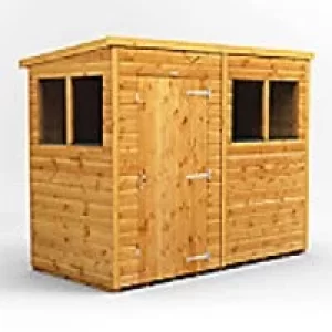 Power Garden Shed 84PP Golden Brown 8x4