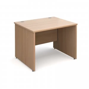 Maestro 25 PL Straight Desk 1000mm x 800mm - Beech Panel Leg Design