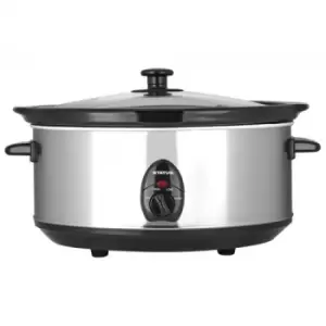 Status 6.5 Litre Oval Slow Cooker - Silver