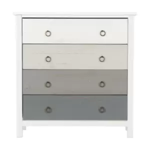 Vermount 4 Drawer Chest White and Grey