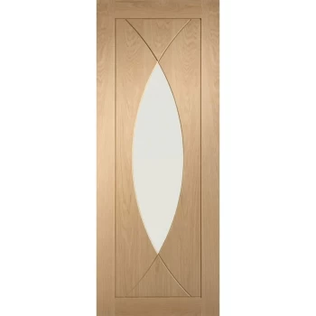 XL Joinery Pesaro Fully Finished Oak Pesaro Clear Glazed Internal Flush Door - 1981mm x 838mm (78 inch x 33 inch)