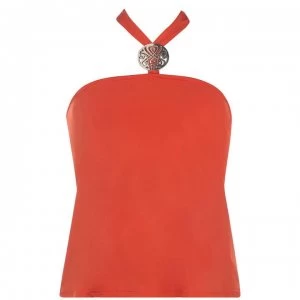 Biba Halter Jersey Top - Orange