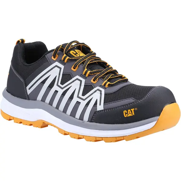 CAT Workwear Mens Charge S3 Water Resistant Safety Trainers UK Size 11 (EU 45) Orange CAT826-BLKOR-11