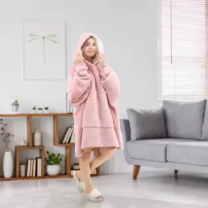 Emma Barclay Fleece Blanket Hoodie Blush