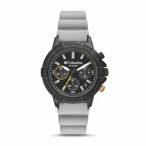 Columbia CSC03-005 Peak Patrol Black Chronograph Day Date Grey Silicone Watch