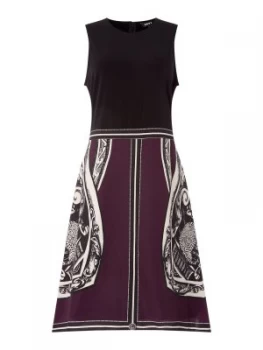 DKNY Sleeveless scarf print dress Aubergine