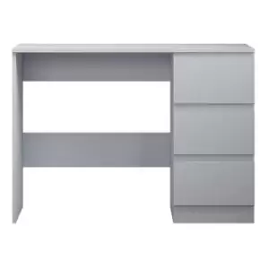 Stora Modern 3 Drawer Dressing Table - Matt Grey - Grey