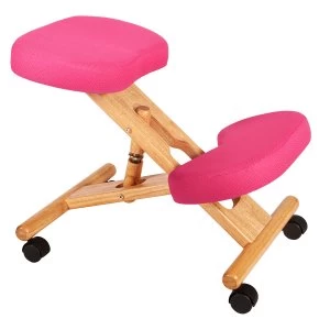 Teknik Wooden Kneeling Chair - Pink