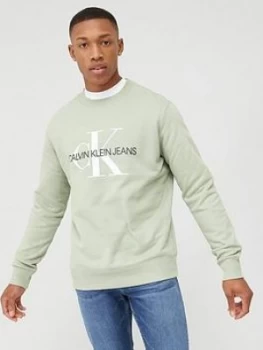 Calvin Klein Jeans Monogram Regular Fit Sweatshirt - Sage