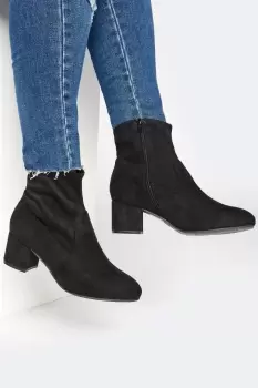 Wide & Extra Wide Fit Stretch Block Heeled Boots