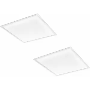 2 pack Flush Ceiling Panel Light 6205mm White Sqaure Tile 40W LED 4000K