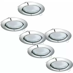 2 pack 3 pack Flush / Recessed Ceiling Downlight Chrome Steel 3x 3W GU10