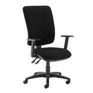 Senza extra high back operator chair with adjustable arms - Havana