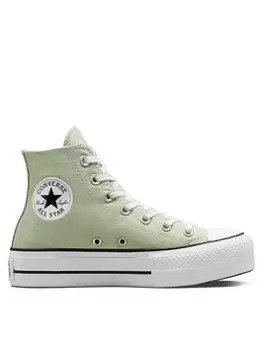 Converse Chuck Taylor All Star Lift Platform Seasonal Colour Hi-Tops - Green