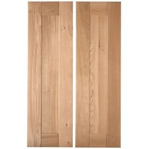 Cooke Lewis Chesterton Solid Oak Larder door W300mm Set of 2