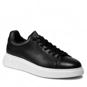 Hugo Boss Bulton Leather Trainers Black Size 10 Men