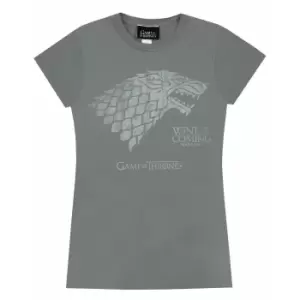 Game Of Thrones Womens/Ladies Stark Winter Is Coming T-Shirt (XXL) (Charcoal)