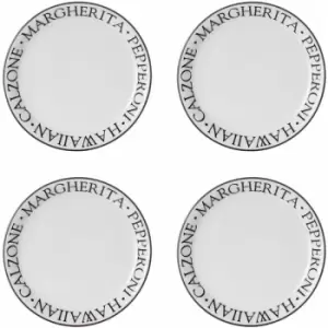 Noir Pizza Plates - Set of 4 - Premier Housewares