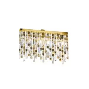 Kolarz Prisma Crystal Ceiling Light 3 Light 24 Carat Gold