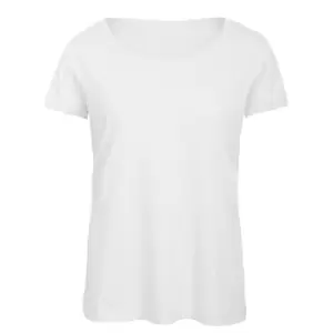 B&C Womens/Ladies Favourite Cotton Triblend T-Shirt (2XL) (White)