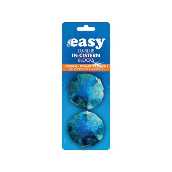 Easy Lu-Blue In-Cistern Toilet Freshener Blocks Twin Pack (Pack of 12) 2008060