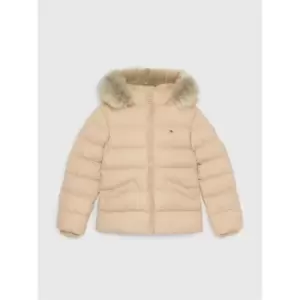 Tommy Hilfiger Essential Down Fur Hood Jacket - Beige