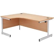 Jemini Beech 1200mm Left Hand Radial Cantilever Desk KF838039