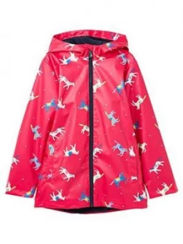 Joules Girls Horse Raindance Coat - Pink, Size 1 Year, Women