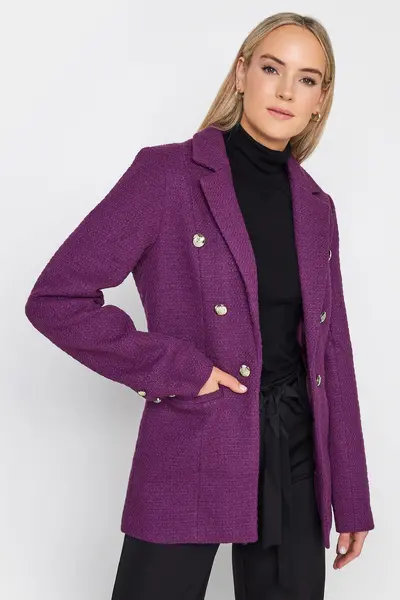 Long Tall Sally Tall Boucle Blazer Purple