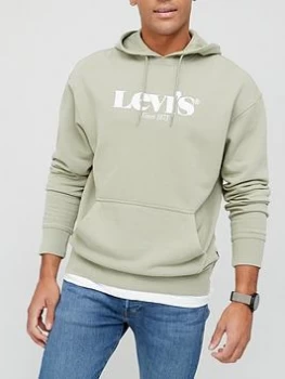 Levis Graphic Logo Overhead Hoodie - Green, Size L, Men