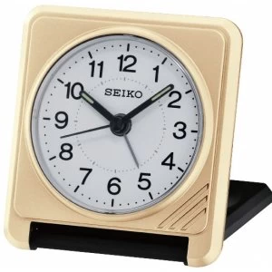 Seiko QHT015G Travel Alarm Clock Gold