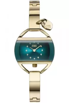 Ladies Storm Temptress Charm Gold-Teal Watch 47013/GD/T