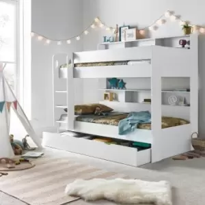 Oliver White Storage Bunk Bed With Drawer