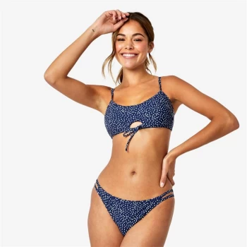 Jack Wills Eco Cut Out Bikini Top - Navy Dot