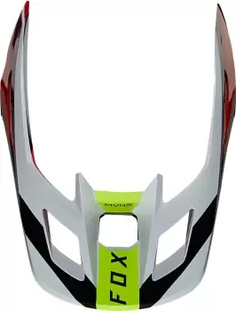 FOX V2 Voke Helmet Peak, white-red, Size XS S, white-red, Size XS S