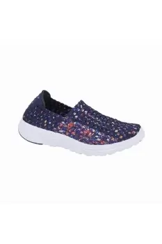 Dek Womens/Ladies Interlaced Lightweight Memory Foam Shoes (7 UK) (Purple/Navy)