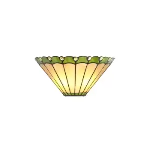 Tiffany Wall Lamp, 2 x E14, Green, Crystal