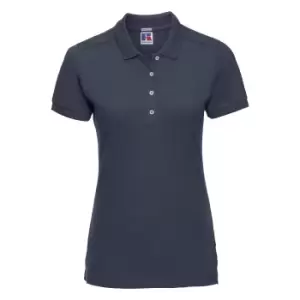 Russell Womens/Ladies Stretch Short Sleeve Polo Shirt (XS) (French Navy)