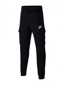 Nike Older Boys Club Cargo Pant - Black Size M 10-12 Years