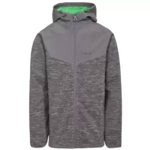 Trespass Mens Hendricks Waterproof Softshell Jacket (XS) (Dark Grey Marl/Clover)