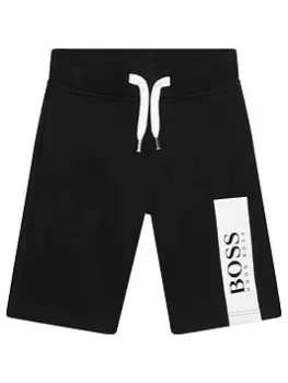 BOSS Boys Logo Jog Shorts - Black, Size 14 Years