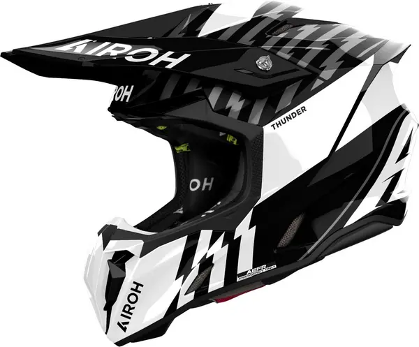 Airoh Twist 3 Thunder Black White Offroad Helmet XL